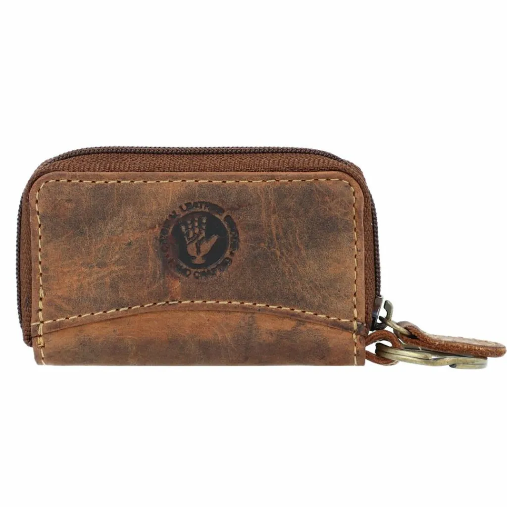 Sale Greenburry Vintage Schlüsseletui Leder 8,5 cm braun