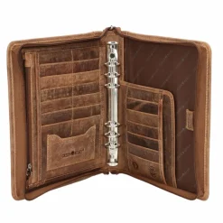 Best Greenburry Vintage Schreibmappe Leder 26 cm braun