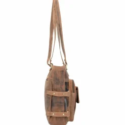 Greenburry Vintage Schultertasche Leder 36 cm cognac
