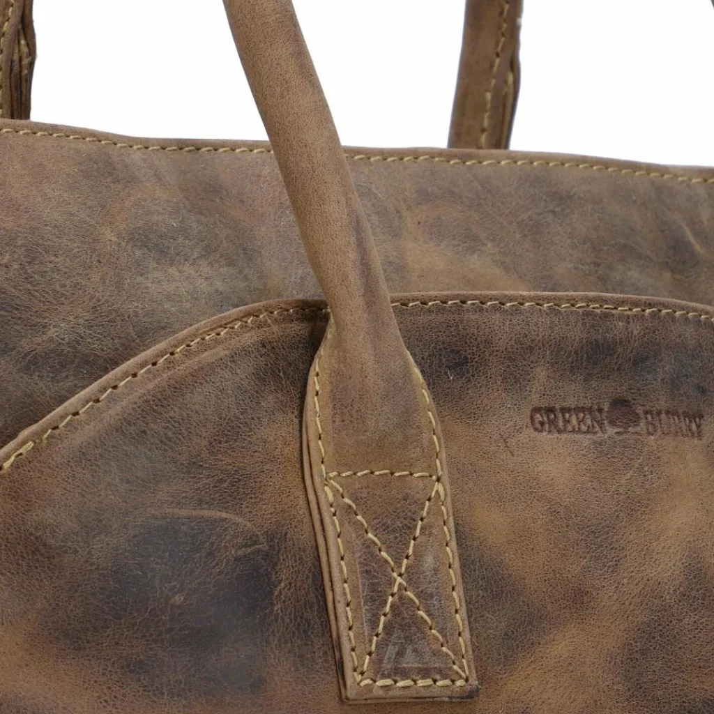 Greenburry Shopper|Schultertaschen<Vintage Shopper Tasche Leder 36 cm brown