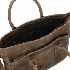 Greenburry Shopper|Schultertaschen<Vintage Shopper Tasche Leder 36 cm brown