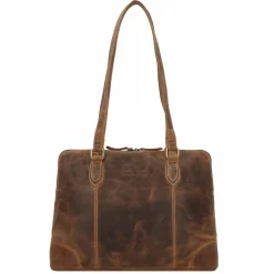 Discount Greenburry Vintage Shopper Tasche Leder 37 cm Laptopfach brown