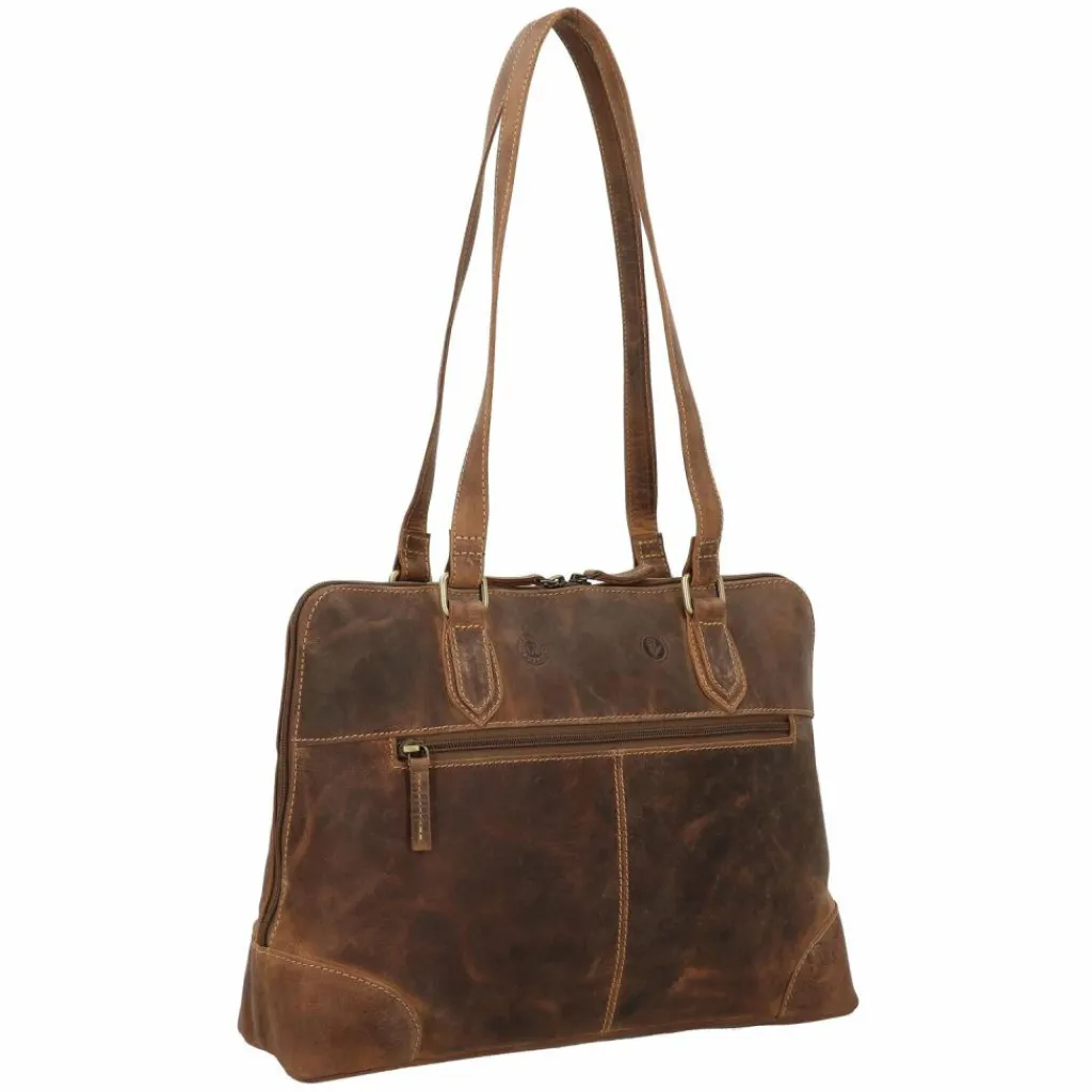 Discount Greenburry Vintage Shopper Tasche Leder 37 cm Laptopfach brown