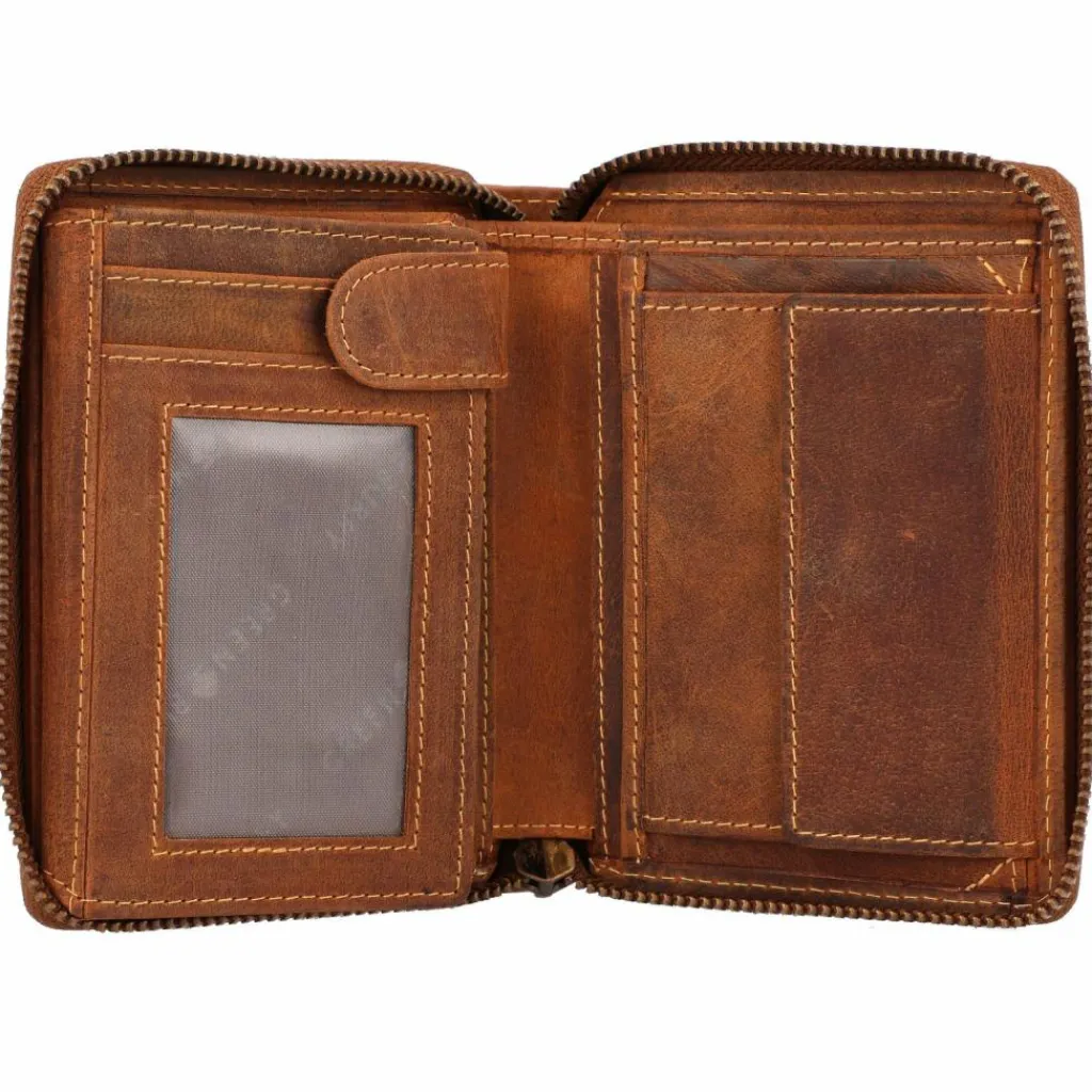 Hot Greenburry Vintage Sternzeichen Geldbörse Leder 10 cm zwillinge