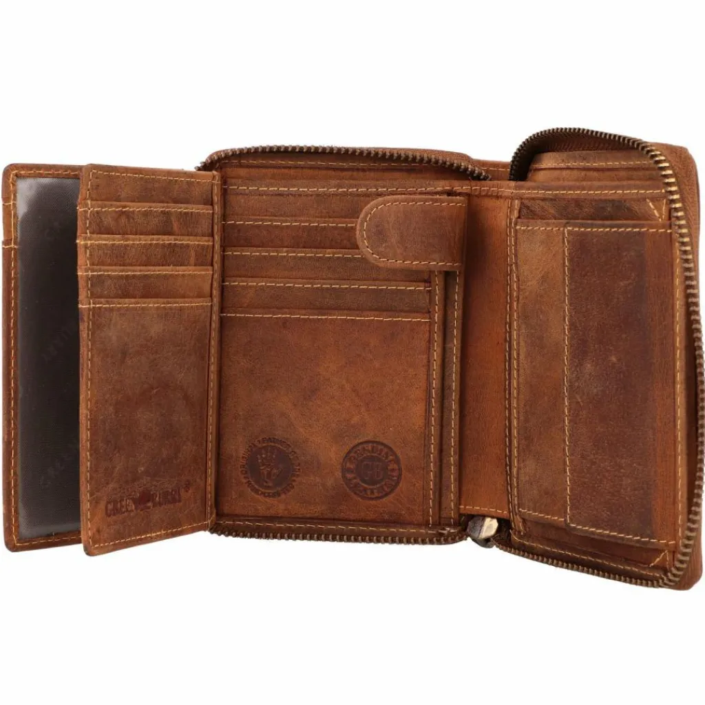 Hot Greenburry Vintage Sternzeichen Geldbörse Leder 10 cm zwillinge