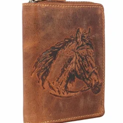 Greenburry Herrengeldbörsen Hochformat<Vintage Sternzeichen Geldbörse Leder 10 cm horse