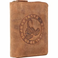 Greenburry Herrengeldbörsen Hochformat<Vintage Sternzeichen Geldbörse Leder 10 cm skorpion