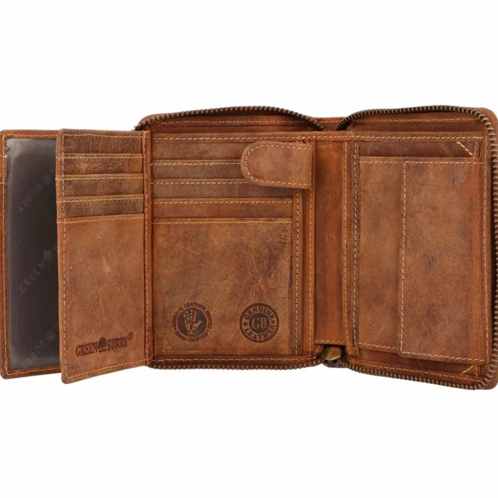 Greenburry Herrengeldbörsen Hochformat<Vintage Sternzeichen Geldbörse Leder 10 cm skorpion