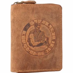 Greenburry Herrengeldbörsen Hochformat<Vintage Sternzeichen Geldbörse Leder 10 cm wassermann
