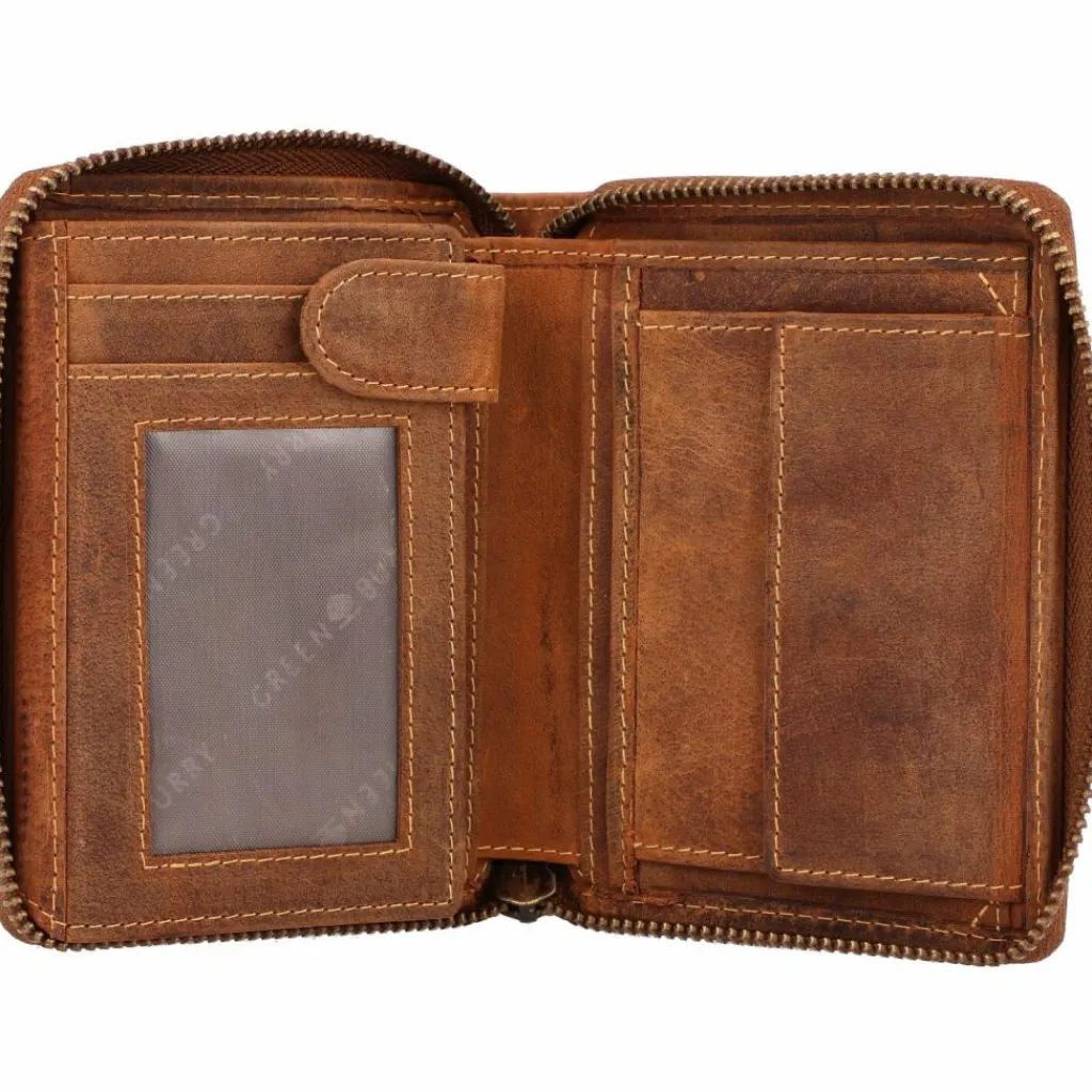 Greenburry Herrengeldbörsen Hochformat<Vintage Sternzeichen Geldbörse Leder 10 cm wassermann