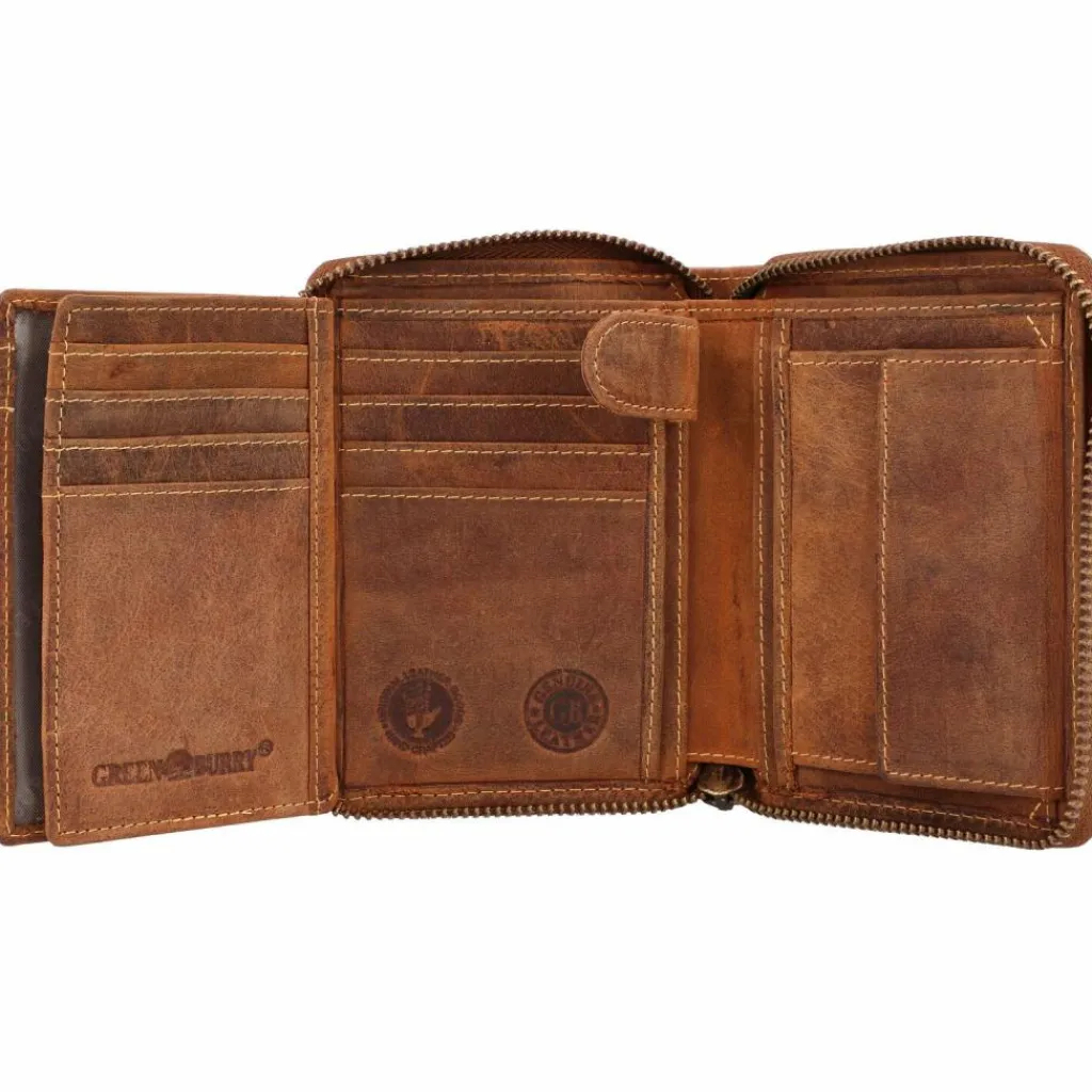 Greenburry Herrengeldbörsen Hochformat<Vintage Sternzeichen Geldbörse Leder 10 cm wassermann