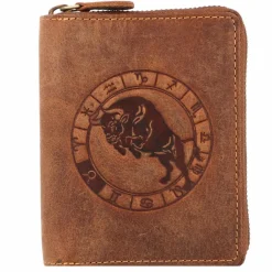 Greenburry Herrengeldbörsen Hochformat<Vintage Sternzeichen Geldbörse Leder 10 cm stier