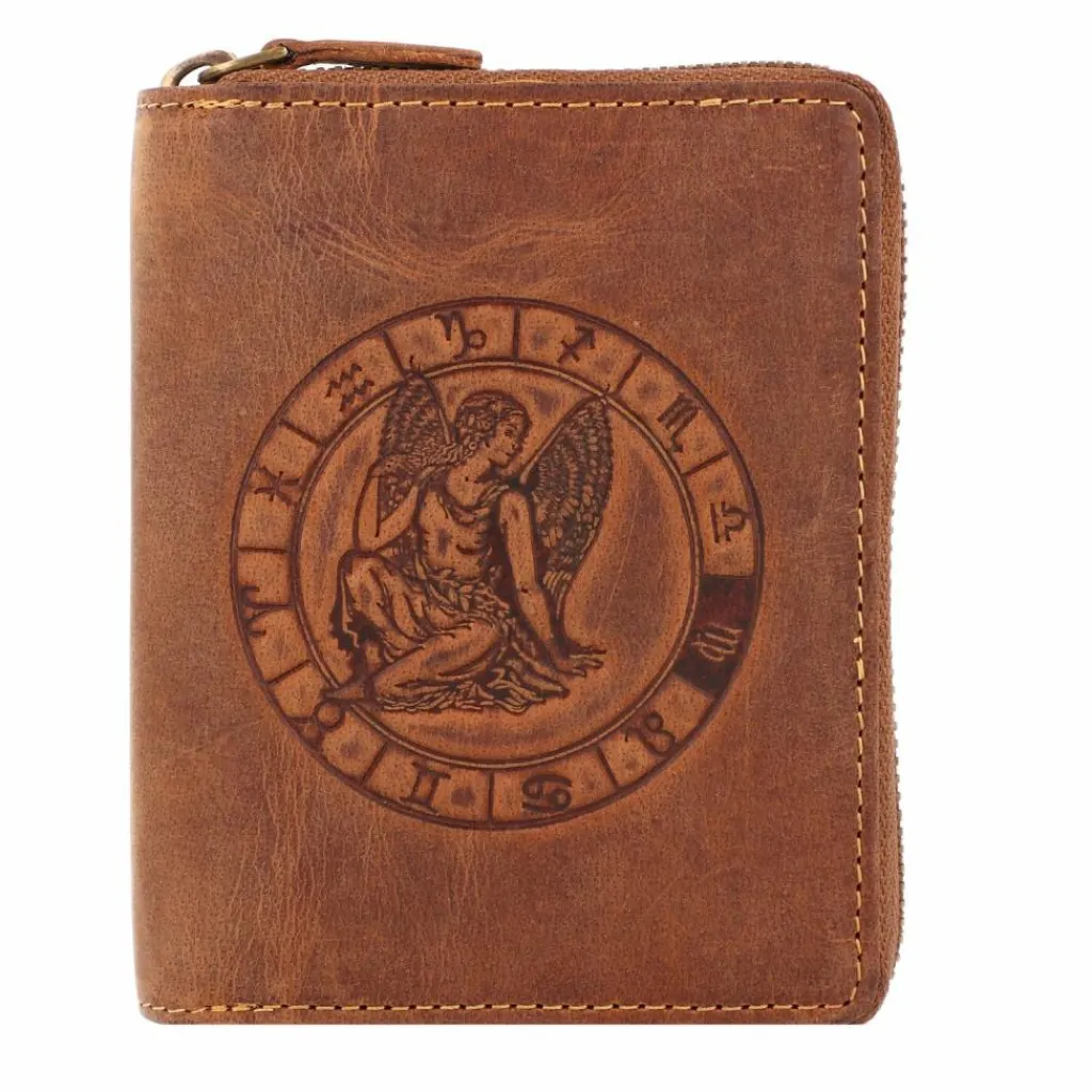 Greenburry Herrengeldbörsen Hochformat<Vintage Sternzeichen Geldbörse Leder 10 cm jungfrau