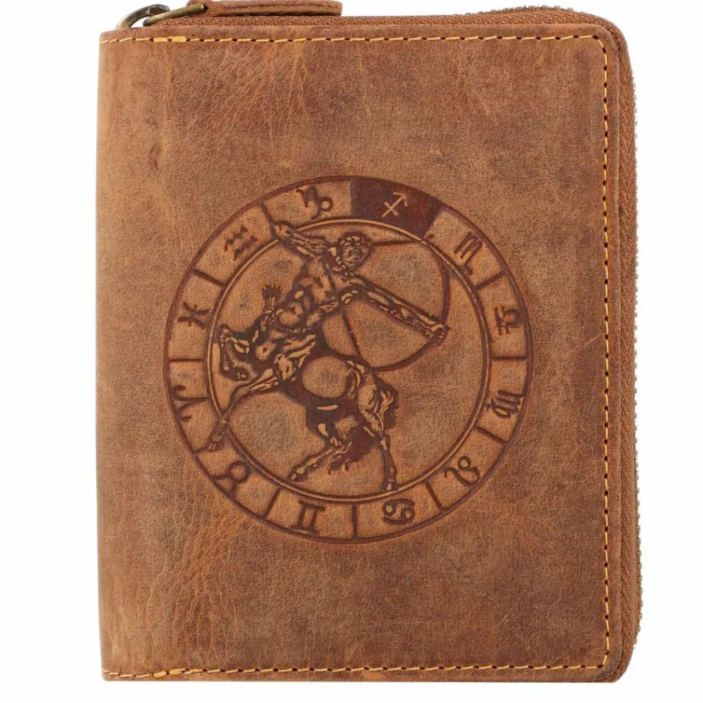 Herren Greenburry Vintage Sternzeichen Geldbörse Leder 10 cm