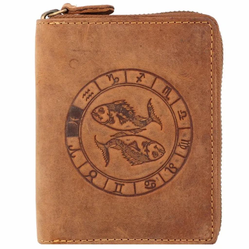 Herren Greenburry Vintage Sternzeichen Geldbörse Leder 10 cm