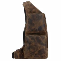 Greenburry Vintage Umhängetasche Leder 43 cm brown