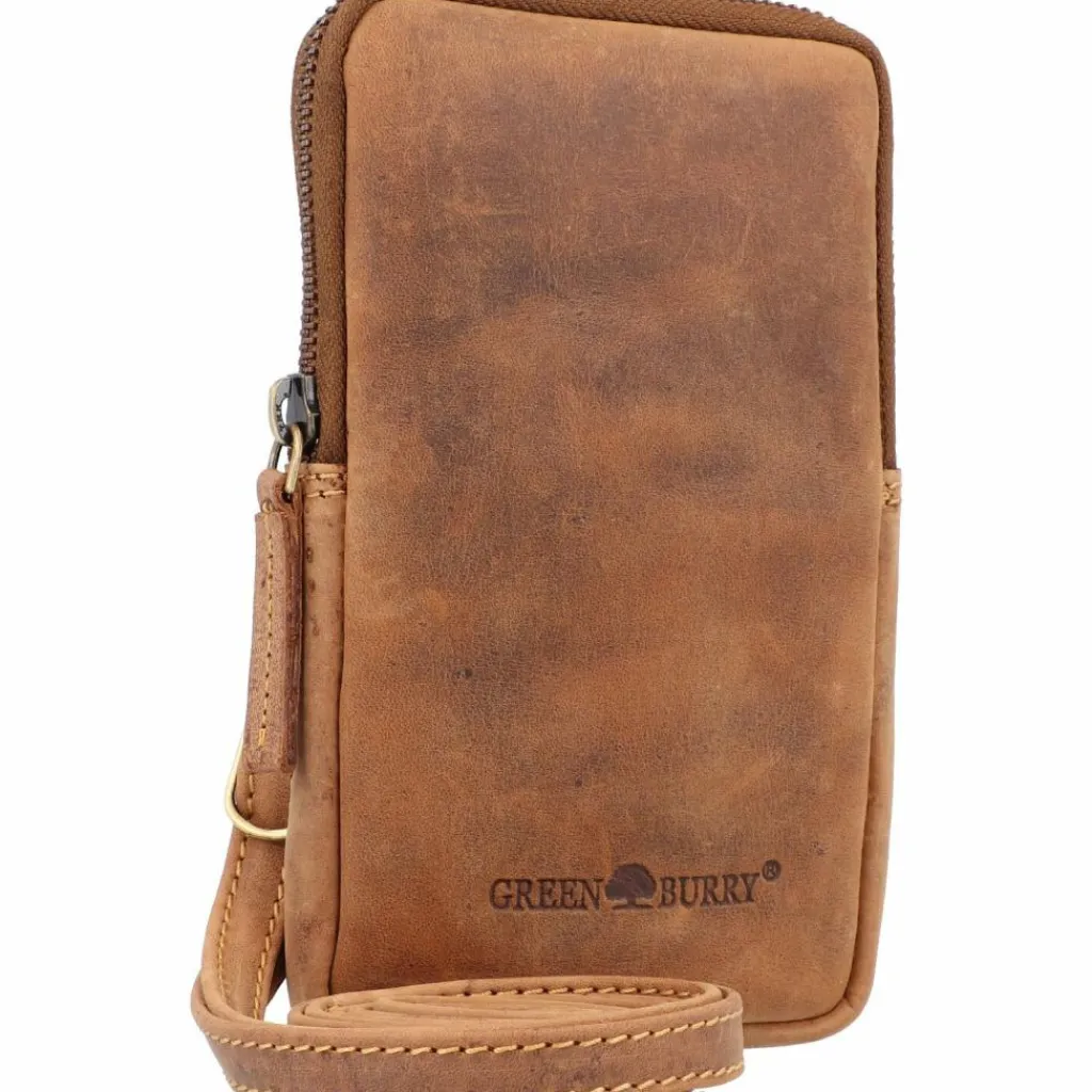 Greenburry Umhängetaschen<Vintage Umhängetasche Leder 11 cm brown