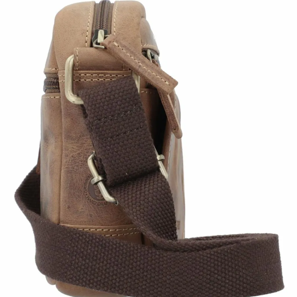 Greenburry Vintage Umhängetasche Leder 13 cm brown
