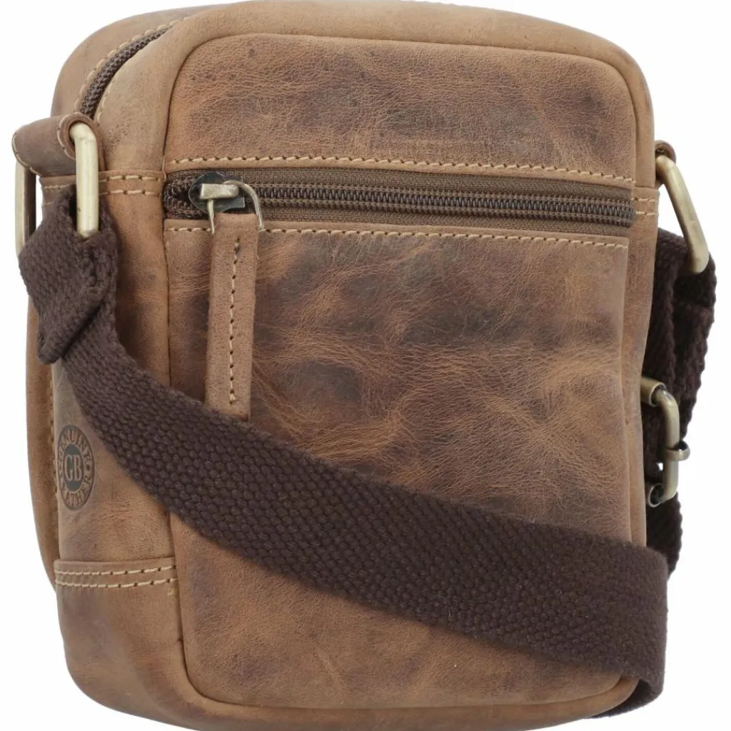 Greenburry Vintage Umhängetasche Leder 13 cm brown
