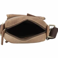 Greenburry Vintage Umhängetasche Leder 13 cm brown