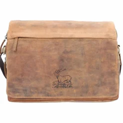 Best Greenburry Vintage Umhängetasche Leder 30 cm brown