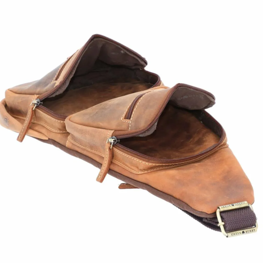 Greenburry Umhängetaschen<Vintage Umhängetasche Leder 20 cm brown