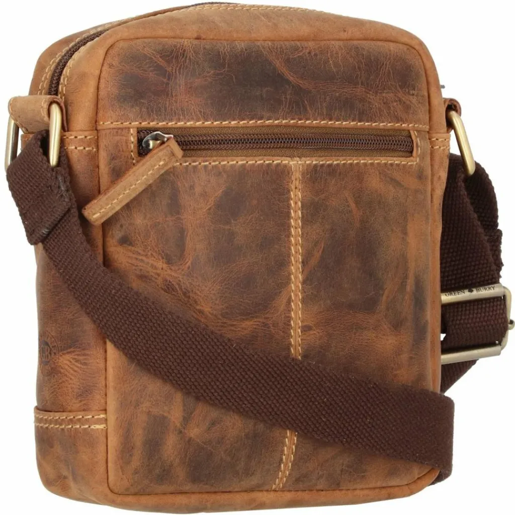 Outlet Greenburry Vintage Umhängetasche Leder 18 cm brown