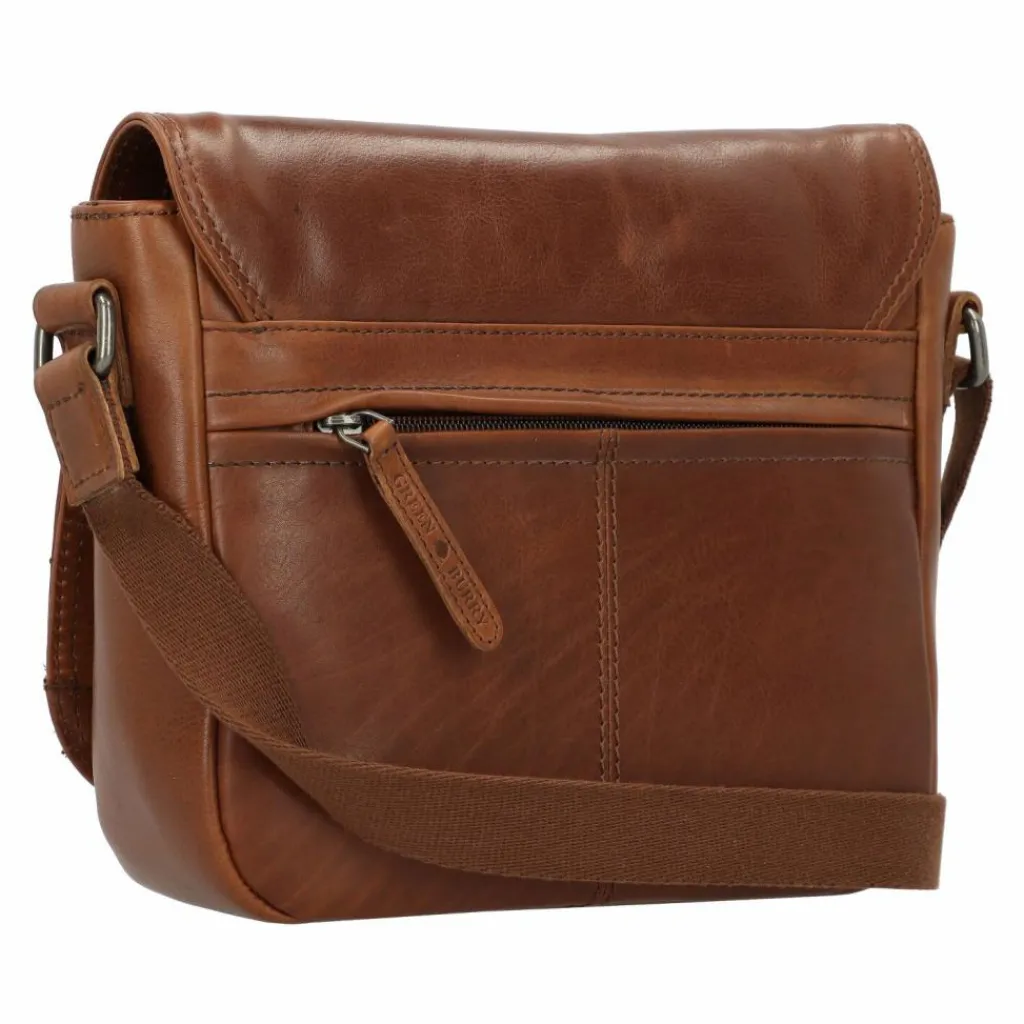 Greenburry Vintage Umhängetasche Leder 26 cm natur