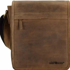 Clearance Greenburry Vintage Umhängetasche Leder 23 cm braun