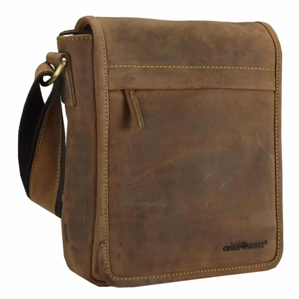 Clearance Greenburry Vintage Umhängetasche Leder 23 cm braun