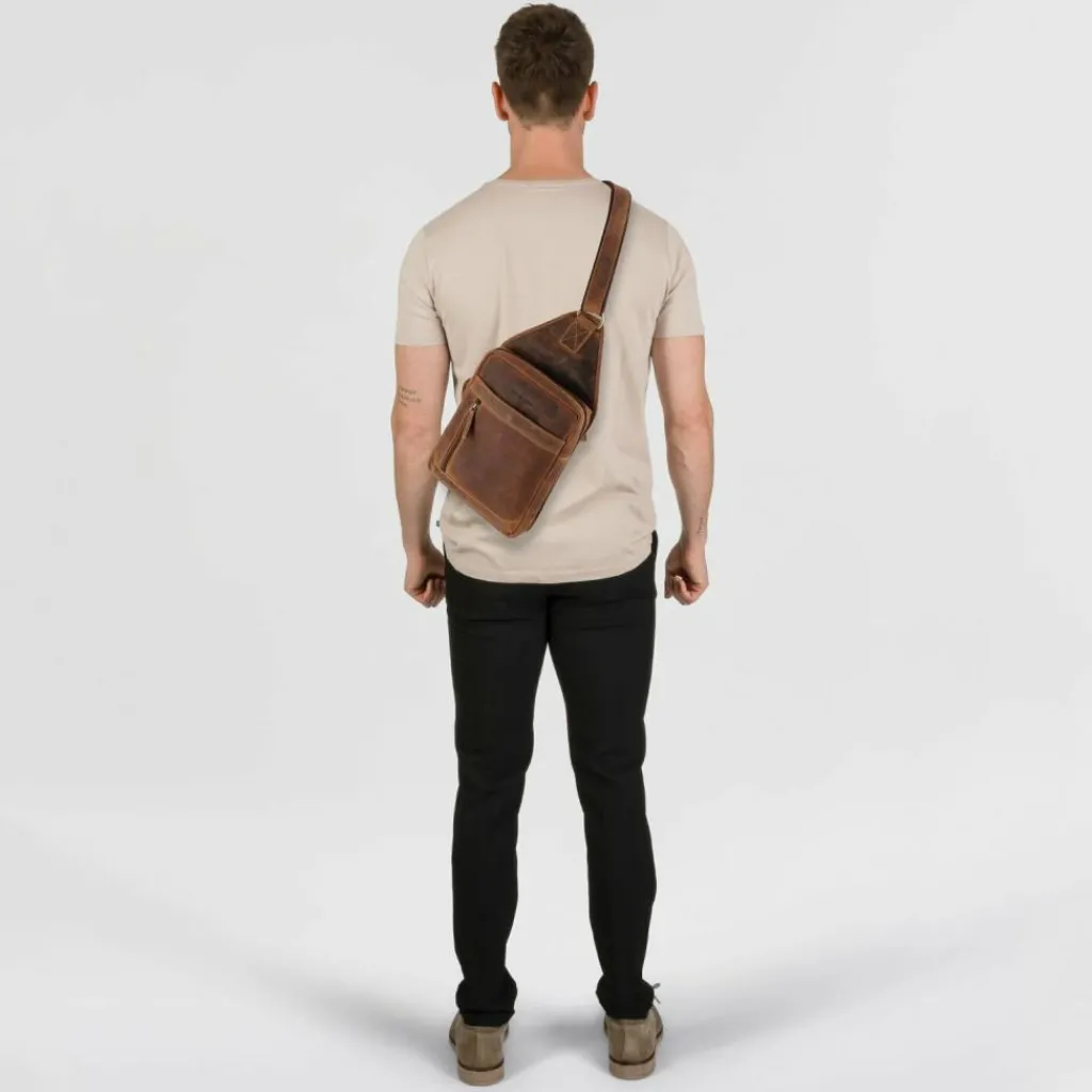 Greenburry Umhängetaschen<Vintage Umhängetasche Leder 41 cm brown