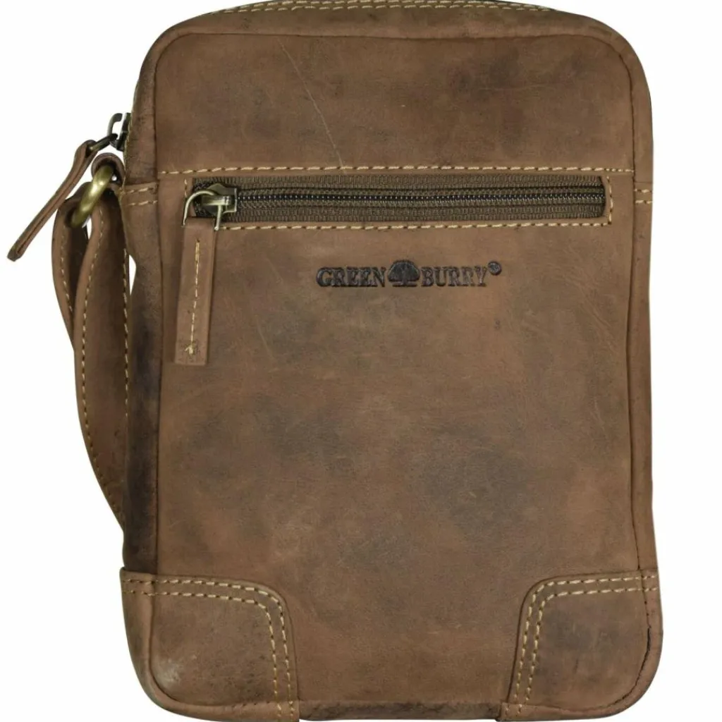 Discount Greenburry Vintage Umhängetasche Leder 18 cm braun