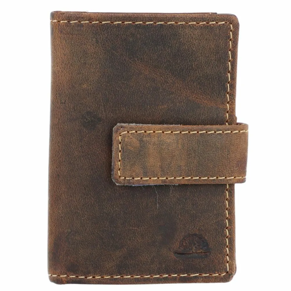 Greenburry Visitenkartenetuis<Vintage Visitenkartenetui RFID Leder 7 cm brown