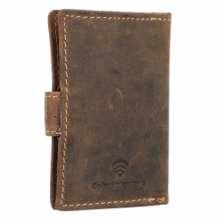 Greenburry Visitenkartenetuis<Vintage Visitenkartenetui RFID Leder 7 cm brown