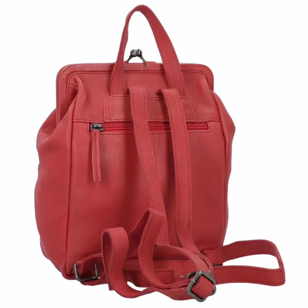 Greenburry Lederrucksäcke|City Rucksäcke<Vintage washed City Rucksack Leder 27 cm bloodred