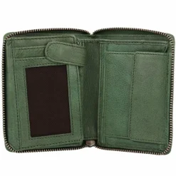 Greenburry Herrengeldbörsen Hochformat<Vintage Washed Geldbörse Leder 10 cm emerald green