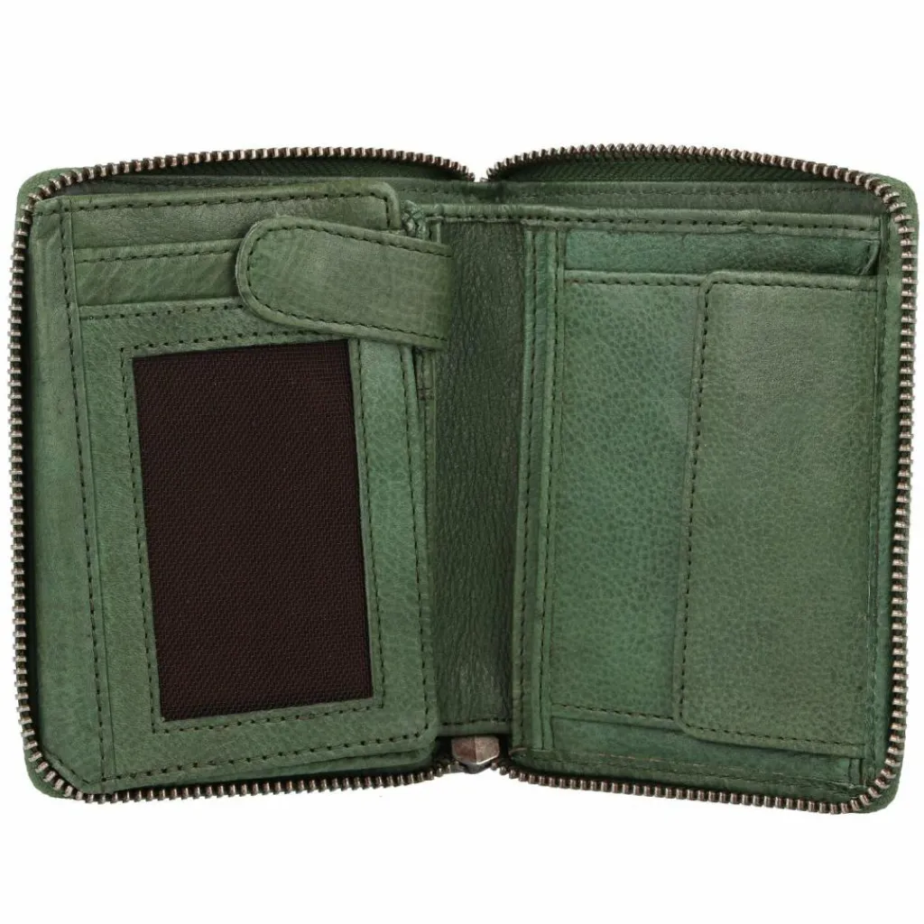 Greenburry Herrengeldbörsen Hochformat<Vintage Washed Geldbörse Leder 10 cm emerald green