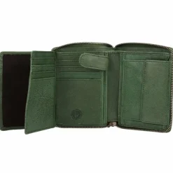 Greenburry Herrengeldbörsen Hochformat<Vintage Washed Geldbörse Leder 10 cm emerald green