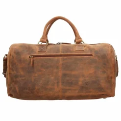 Hot Greenburry Vintage Weekender Reisetasche Leder 50 cm braun