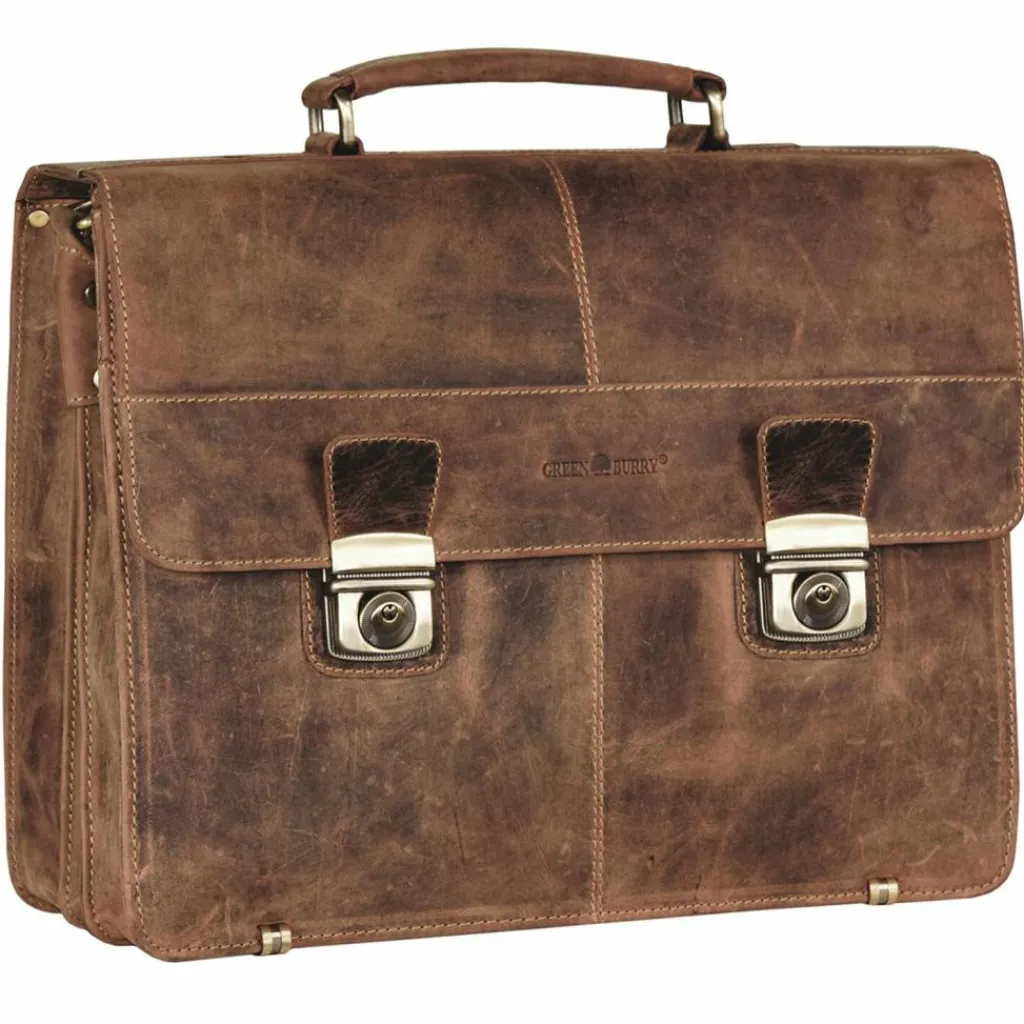Greenburry Vintage XL Aktentasche Leder 40 cm