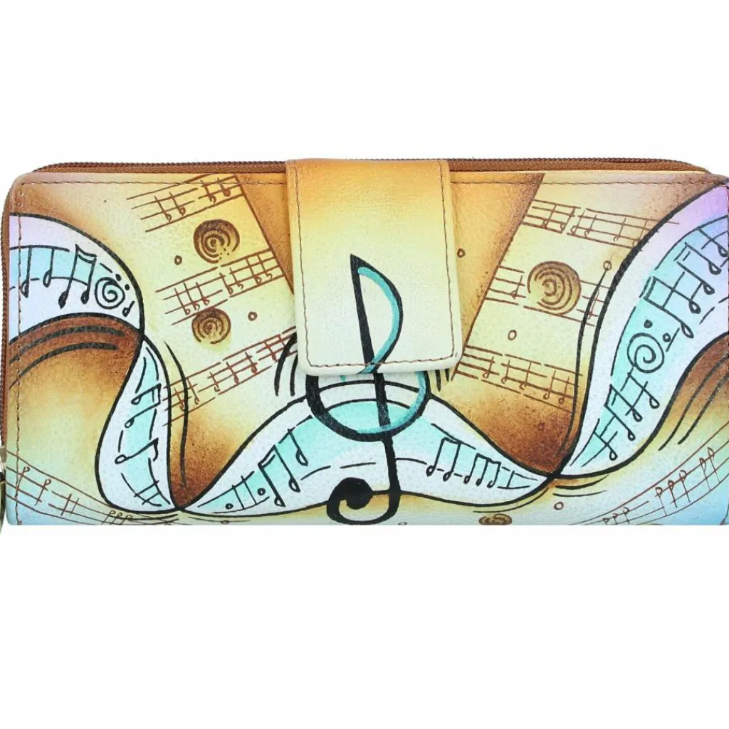 Outlet Greenland Nature Art+Craft Geldbörse RFID Leder 20 cm handbemalt