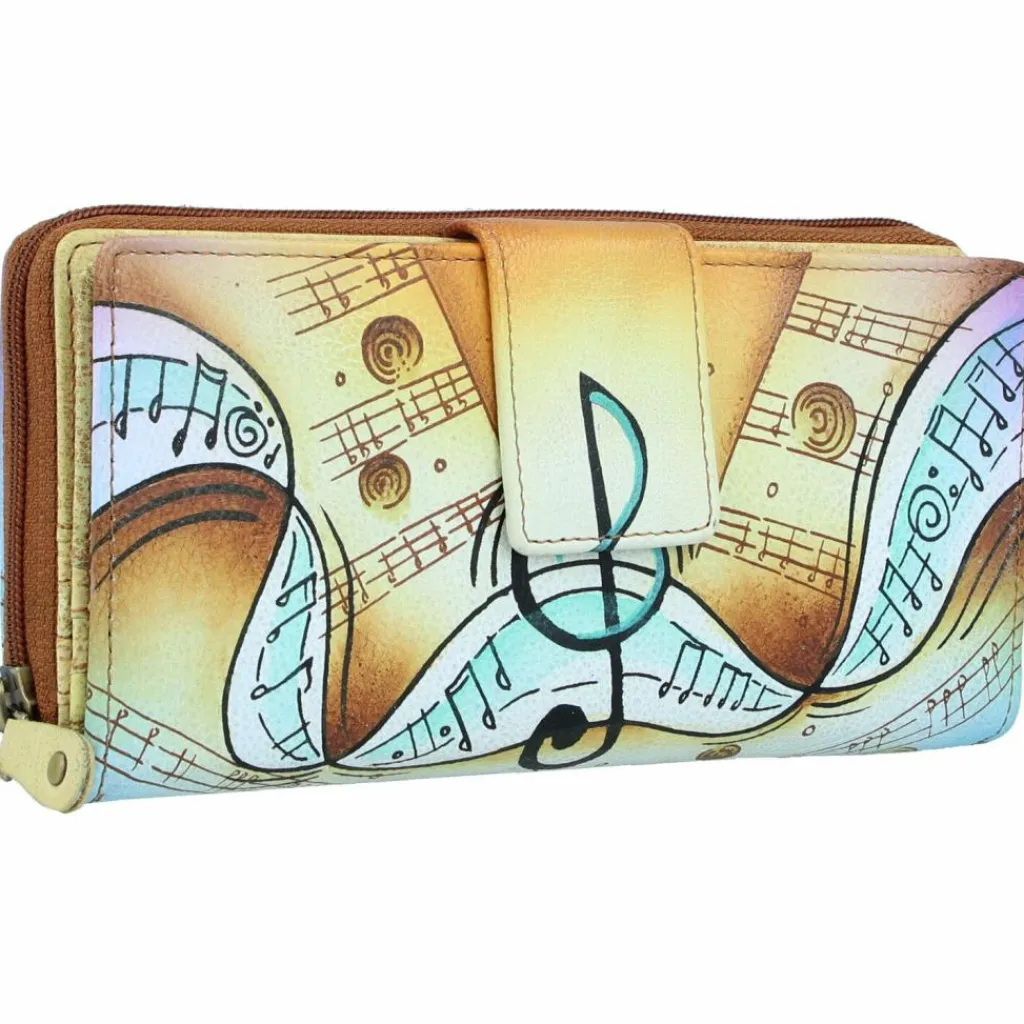 Outlet Greenland Nature Art+Craft Geldbörse RFID Leder 20 cm handbemalt