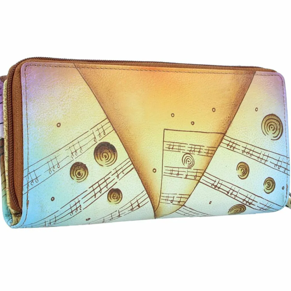 Outlet Greenland Nature Art+Craft Geldbörse RFID Leder 20 cm handbemalt