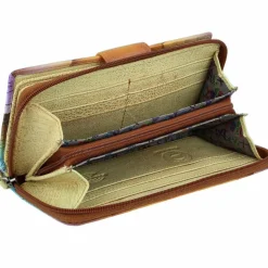 Outlet Greenland Nature Art+Craft Geldbörse RFID Leder 20 cm handbemalt