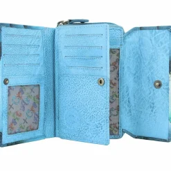 Outlet Greenland Nature Art+Craft Geldbörse RFID Leder 15 cm handbemalt