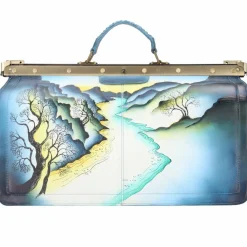 Greenland Nature Doktorkoffer<Art+Craft Doktorkoffer Leder 48 cm Laptopfach handbemalt