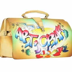 Best Greenland Nature Art+Craft Doktorkoffer Leder 37 cm handbemalt