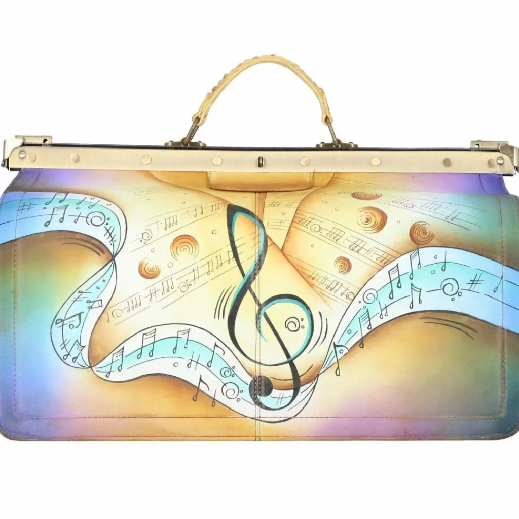 Greenland Nature Doktorkoffer<Art+Craft Doktorkoffer Leder 48 cm Laptopfach handbemalt