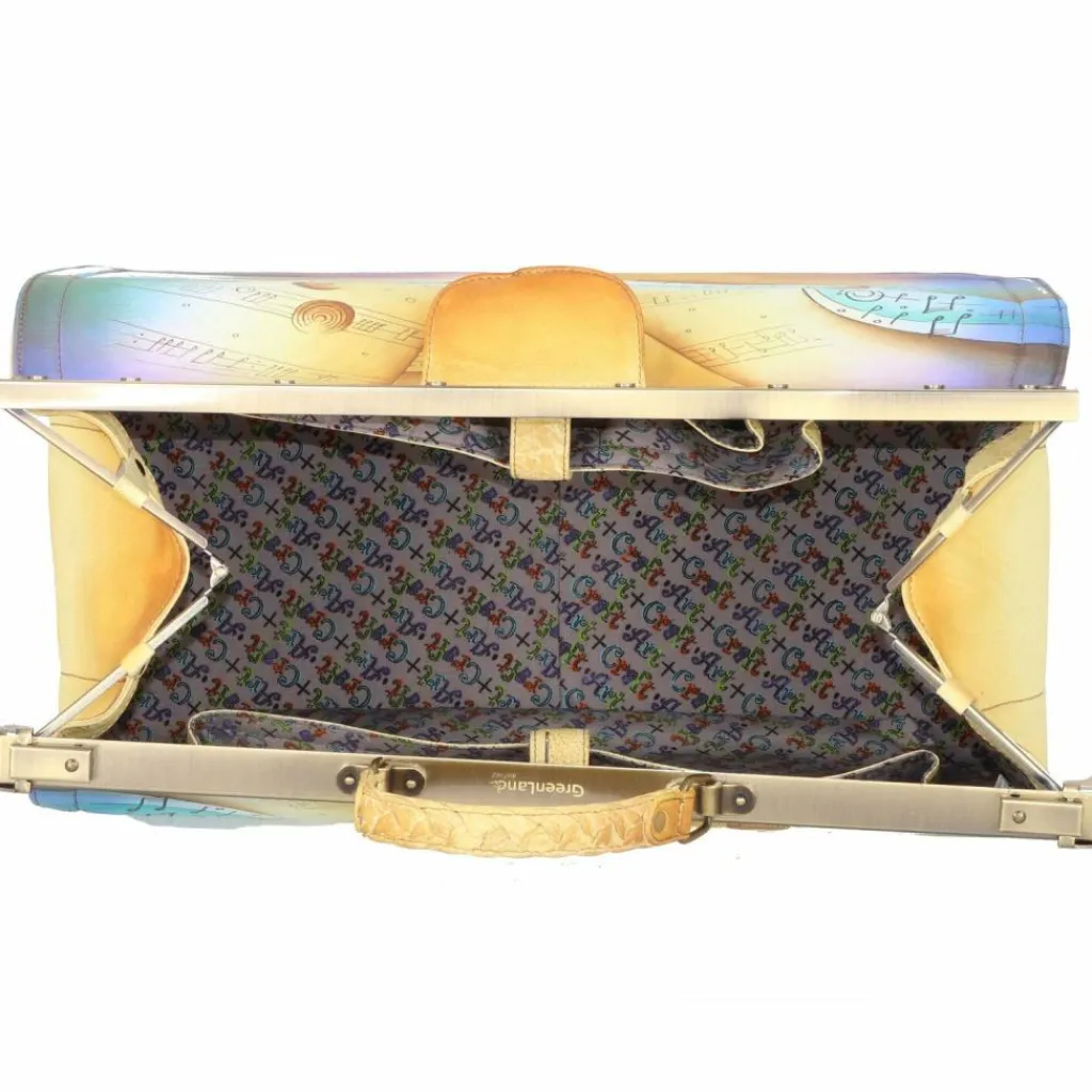 Greenland Nature Doktorkoffer<Art+Craft Doktorkoffer Leder 48 cm Laptopfach handbemalt