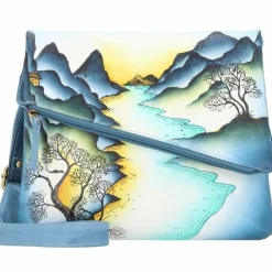Online Greenland Nature Art+Craft Umhängetasche Leder 28 cm handbemalt